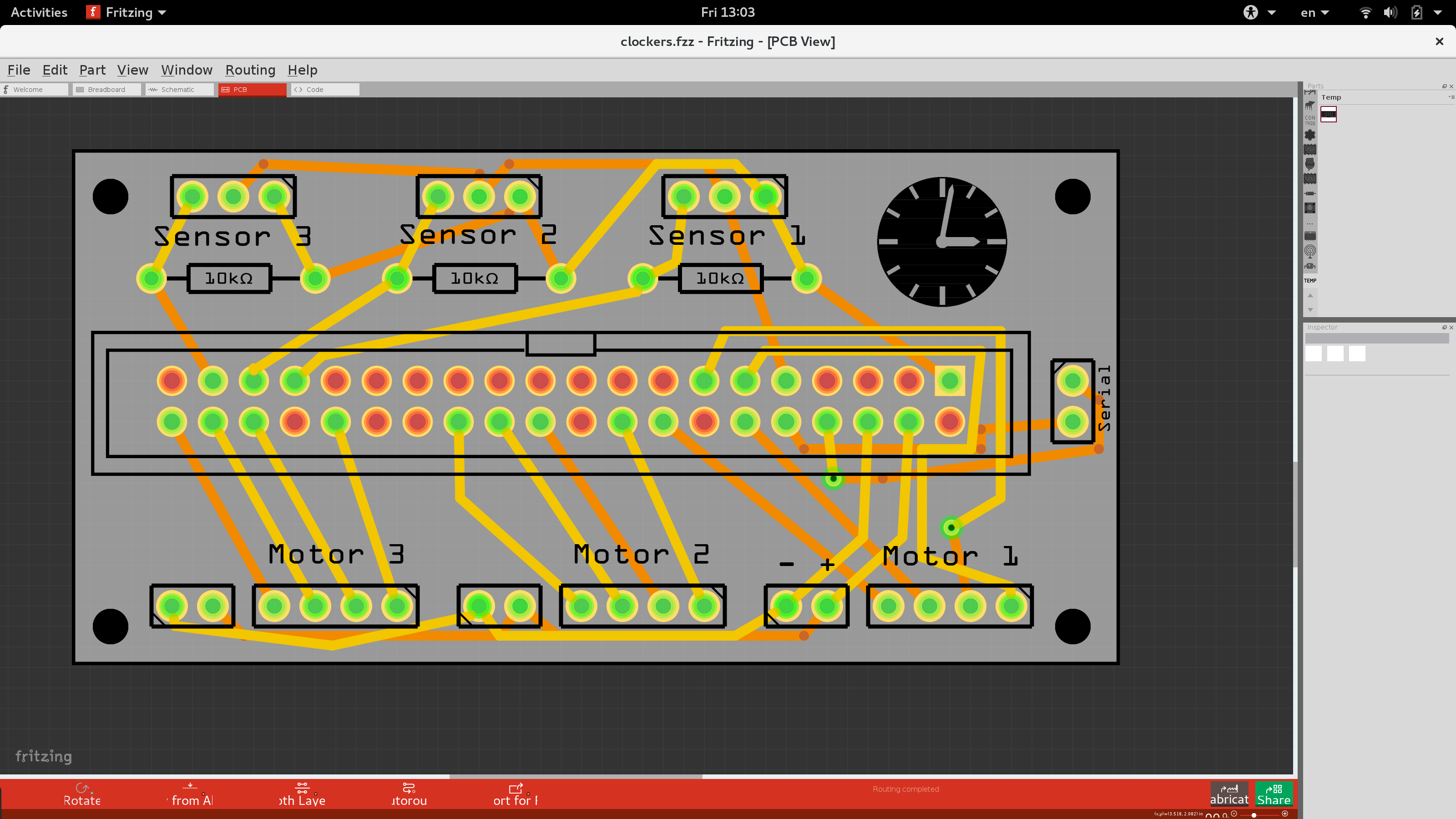 Screenshot of Fritzing design app.